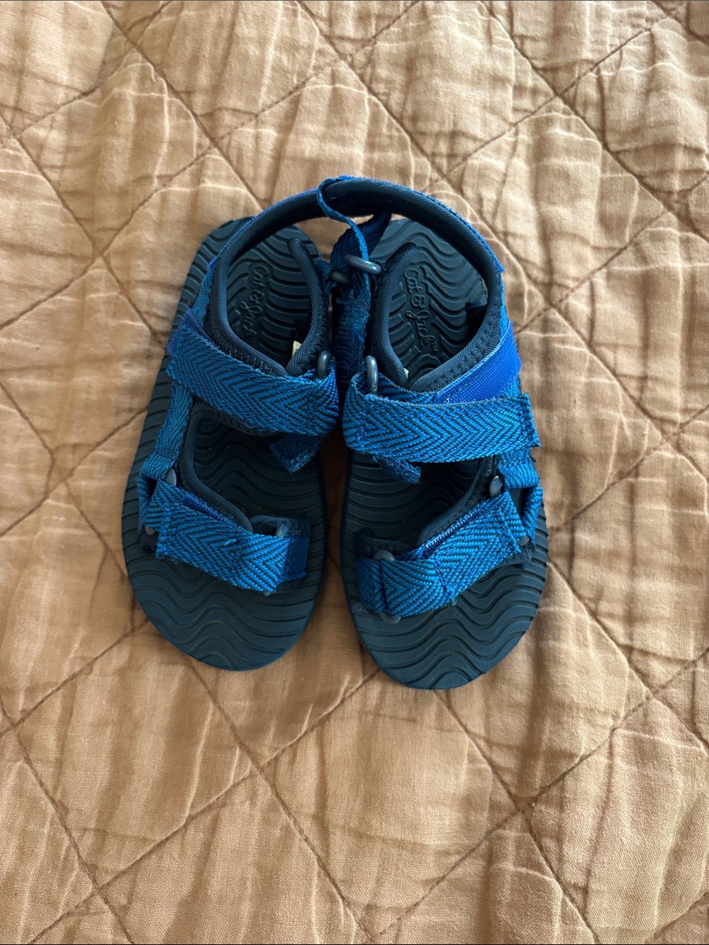 Kids Blue Adjustable Strap Sandals